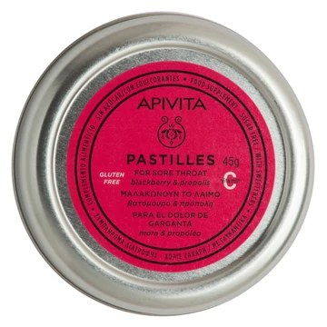APIVITA Pastille Blackberry and Propolis for Sore Throat (45g)