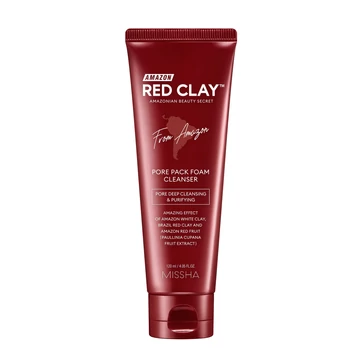 MISSHA Amazon Red Clay Pore Pack Foam Cleanser Tisztító Hab Agyaggal (120ml)