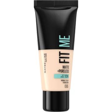 MAYBELLINE New York Fit Me! Pórusösszehúzó és Mattító Alapozó Normál és Zsíros Bőrre (30ml) 095 Porcelain