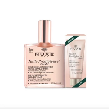 NUXE Huile Prodigieuse Florale Száraz Olaj + Creme Prodigieuse Gél-Krém szett (100ml + 15ml)