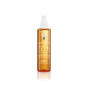 VICHY Capital Soleil Láthatatlan Olaj Arcra, Testre és Hajvégekre SPF50+ (200ml)