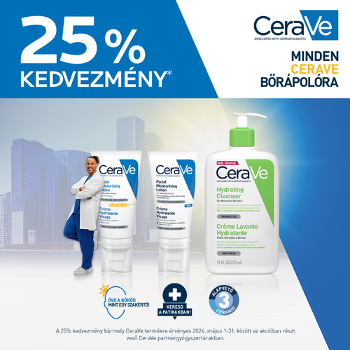 25% kedvezmény minden CeraVe termékre 