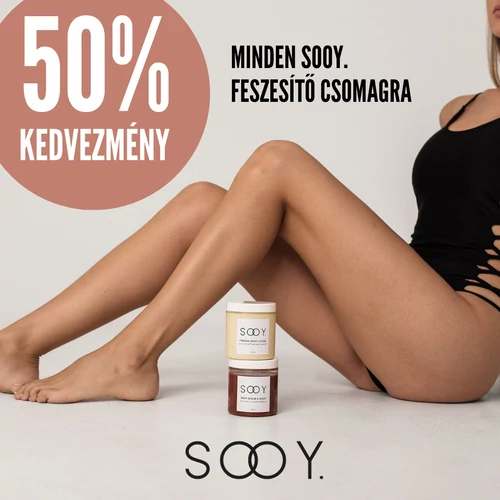 50% kedvezmény minden SOOY. feszesítő csomagra
