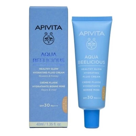 APIVITA Aqua Beelicious Színezett Hidratáló Fluid Krém SPF30 (40ml)