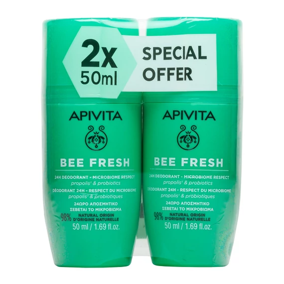 APIVITA Bee Fresh Alumíniummentes Golyós Dezodor (2x50ml) DUOPACK