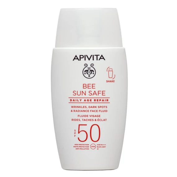 APIVITA Bee Sun Safe Daily Age Repair Fluid Ráncok és Pigmentfoltok Ellen SPF50+ (50ml)