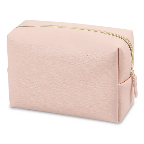 Salmon-Colored Makeup Bag