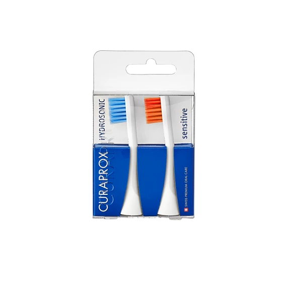 CURAPROX Hydrosonic Sensitive Pótkefe Fej Kék és Narancs (2x)