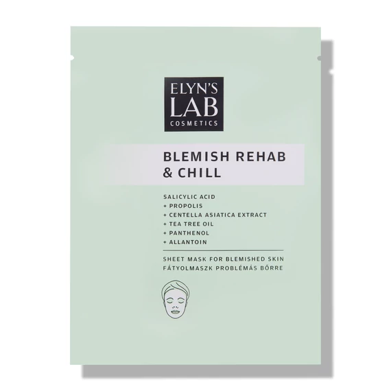 ELYN'S LAB Blemish Rehab and Chill Fátyolmaszk Problémás Bőrre