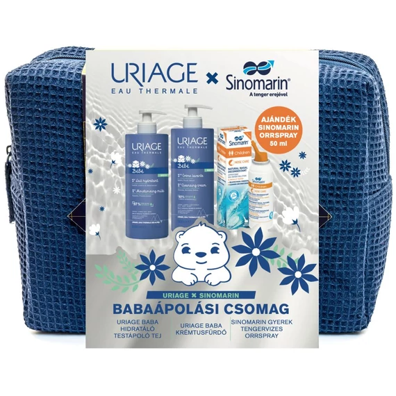 URIAGE X SINOMARIN Baba Hidratáló Testápoló Csomag Babaillattal