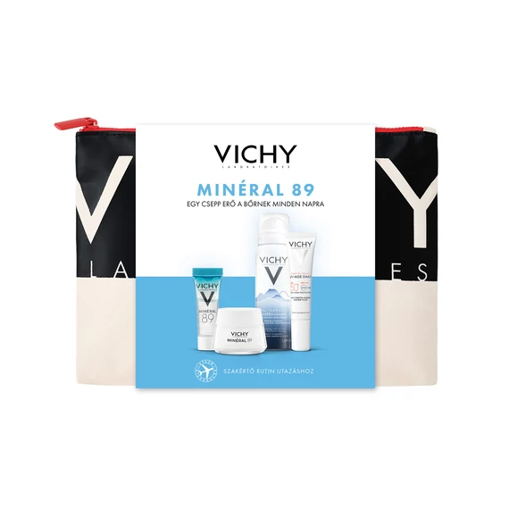 VICHY Mineral 89 Utazó Csomag 2024 (15ml+15ml+3ml+3x1ml+50ml)