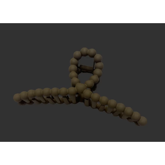 Brown Hair Clip (With Pearls)