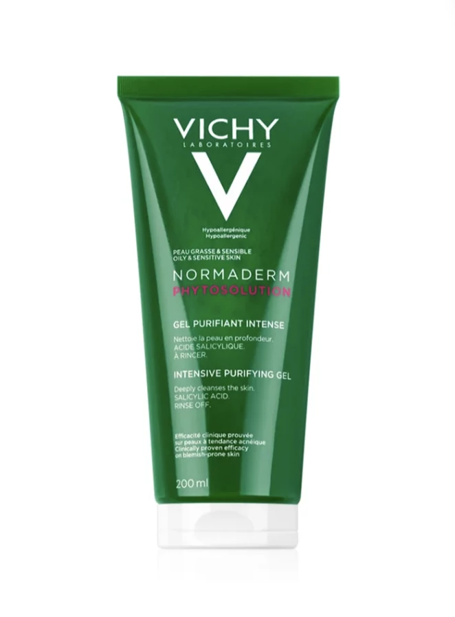 VICHY Normaderm Phytosolution Intenzív Tisztító Gél Problémás, Aknéra Hajlamos Bőrre (200ml)