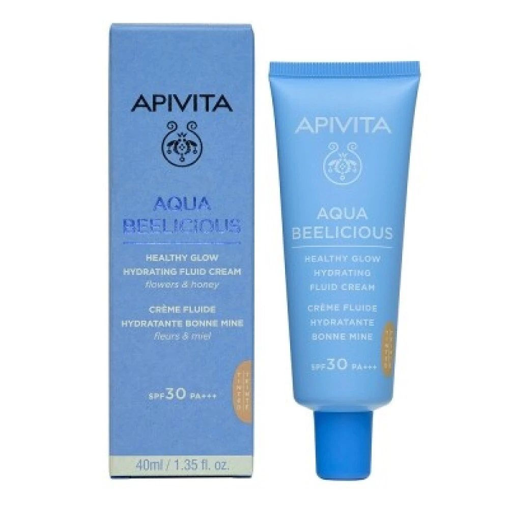 APIVITA Aqua Beelicious Színezett Hidratáló Fluid Krém SPF30 (40ml)