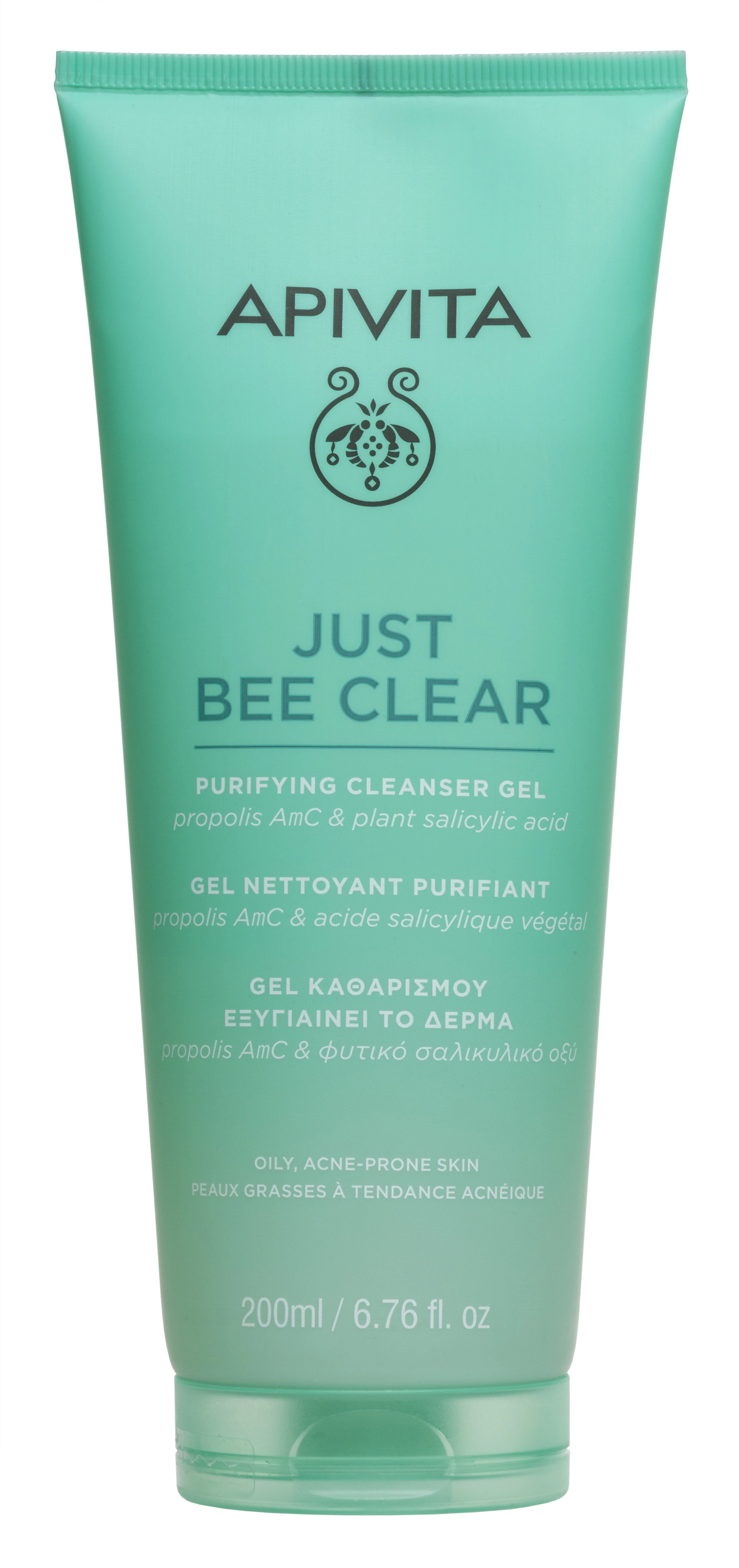 APIVITA Just Bee Clear Arctisztító Habzó Gél Zsíros Bőrre (200ml)