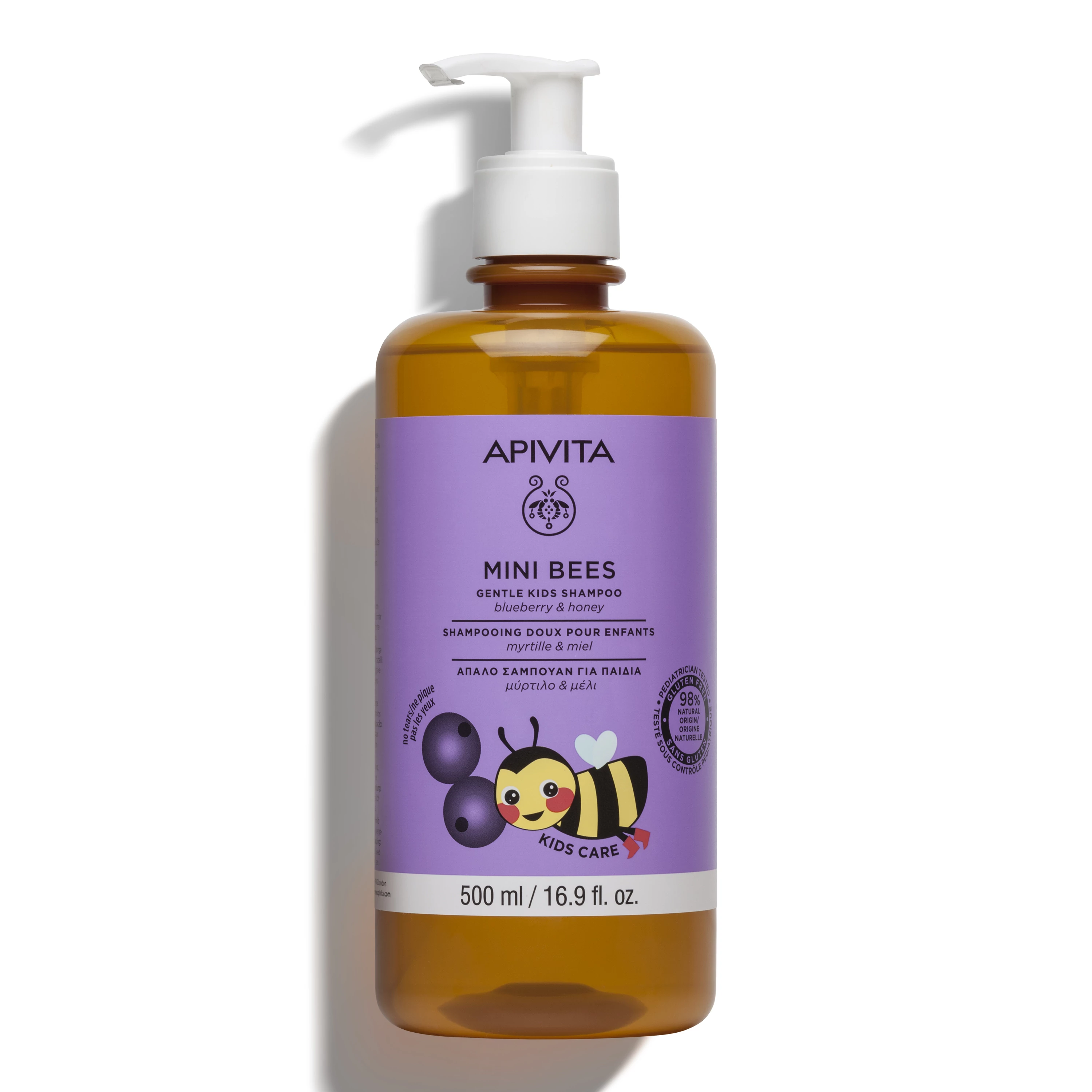 APIVITA Mini Bees Bőrkímélő Sampon Gyerekeknek (500ml)