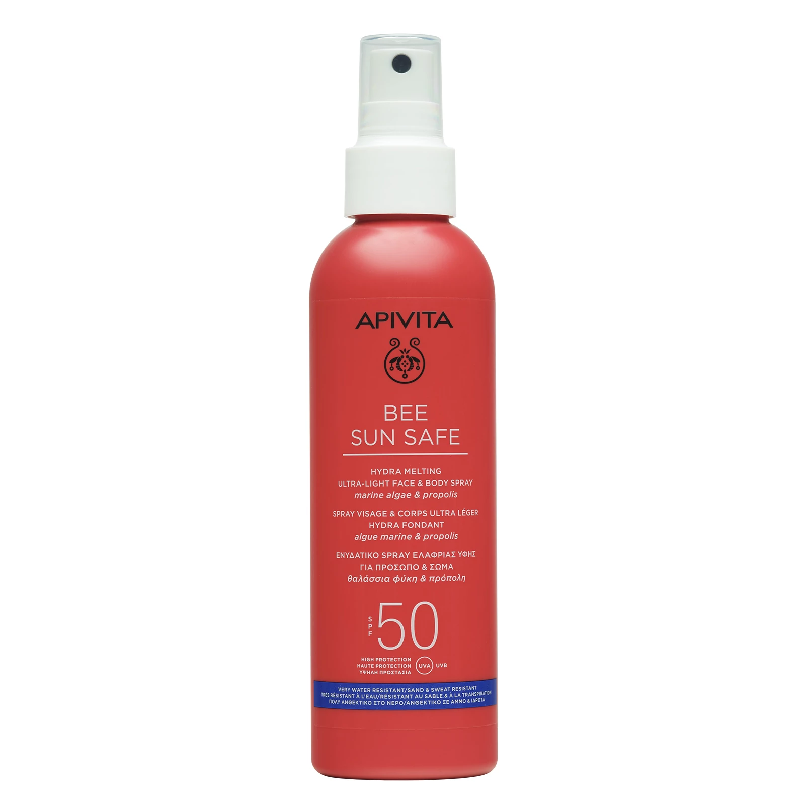 APIVITA Bee Sun Safe Spray Arcra és Testre SPF50+ (200ml)
