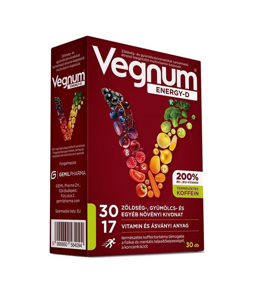VEGNUM Energy-D Kapszula (30db)