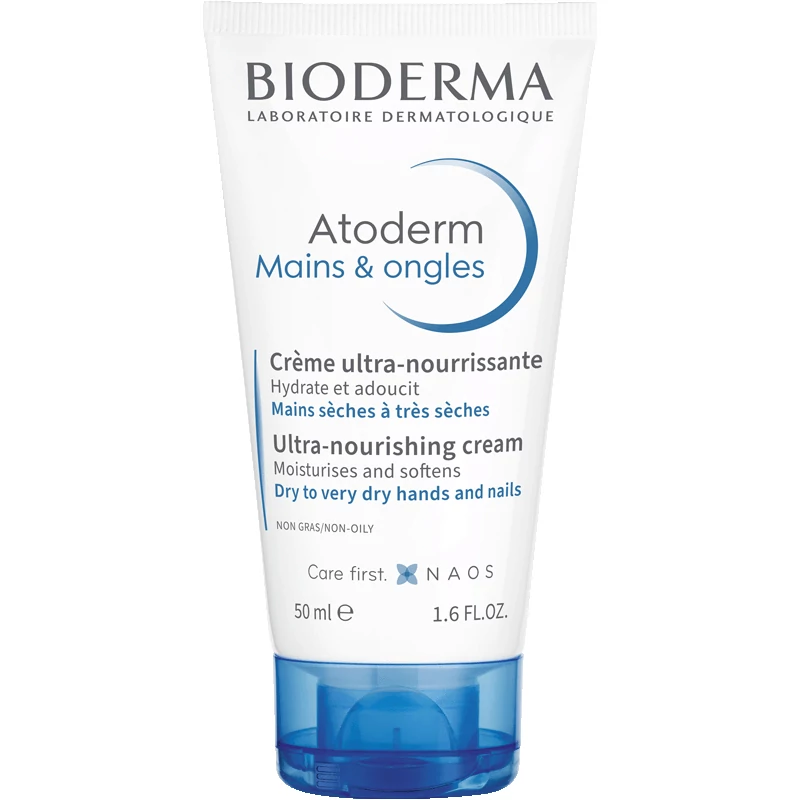 BIODERMA Atoderm Mains & Ongles Kéz és Körömápoló Krém Száraz Bőrre (50ml)