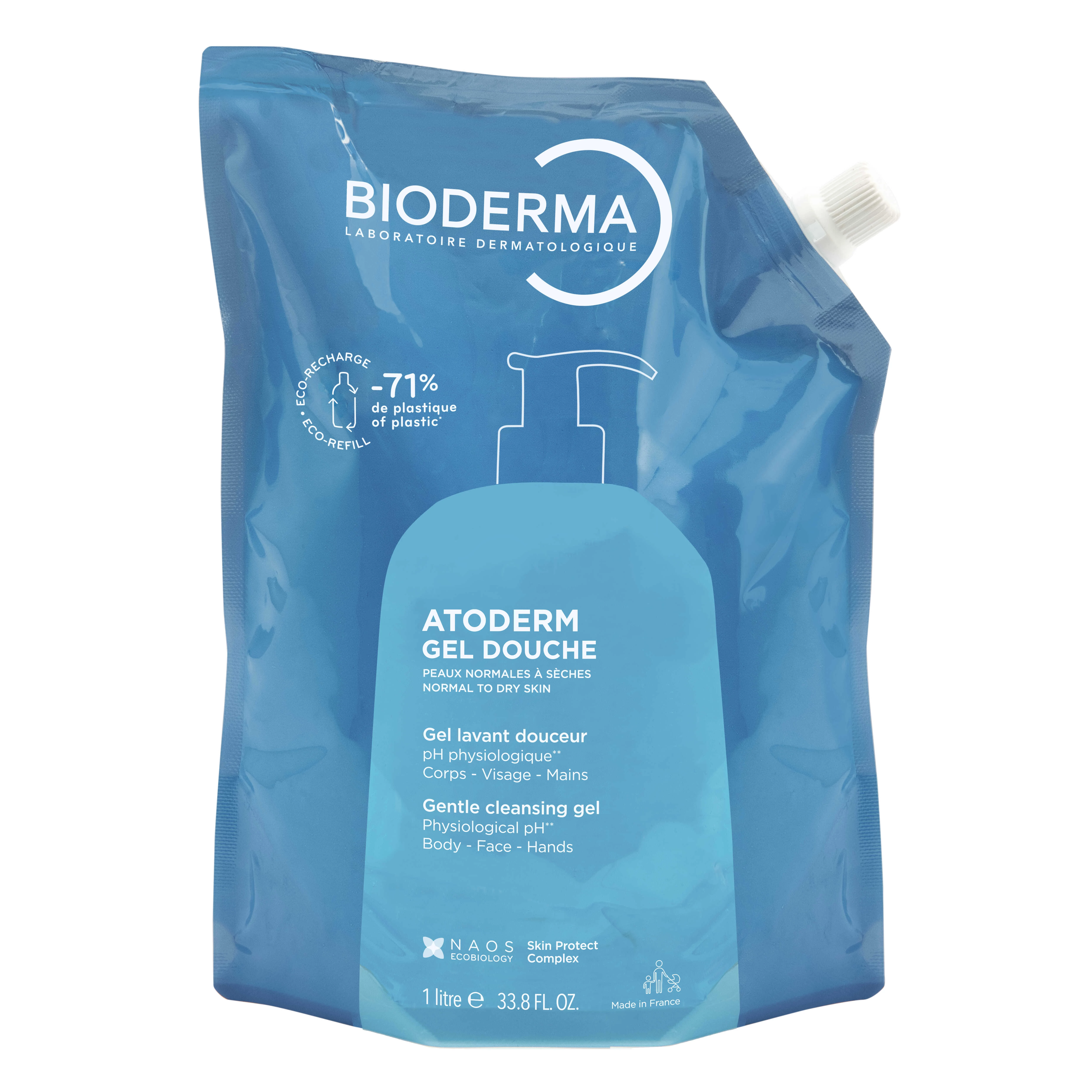 BIODERMA Atoderm Gel Douche Tusfürdő Öko-utántöltő (1000ml)