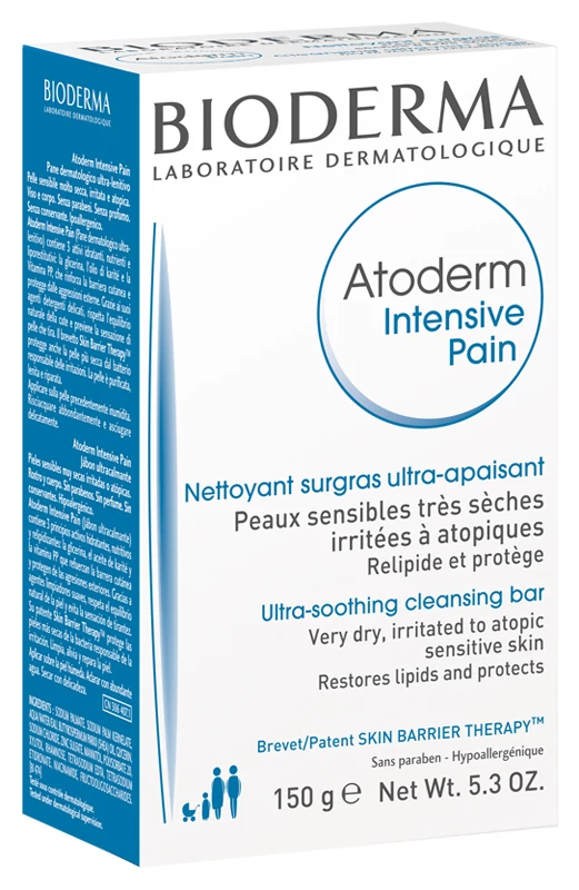 BIODERMA Atoderm Intensive Pain Szappanmentes Hipoallergén Szappan Száraz Bőrre (150g)