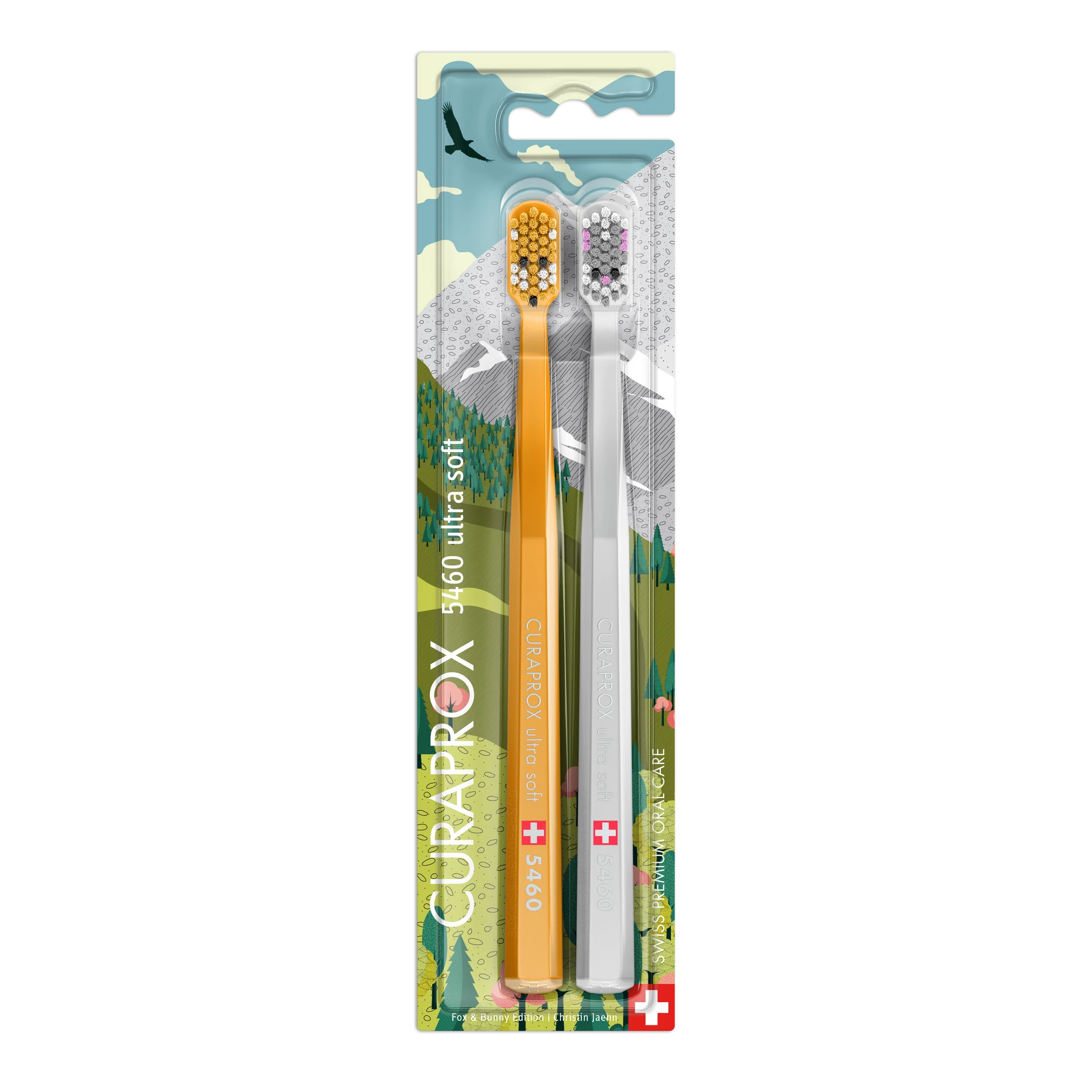 CURAPROX CS 5460 Ultra Soft Fogkefe Fox & Bunny (2 db)