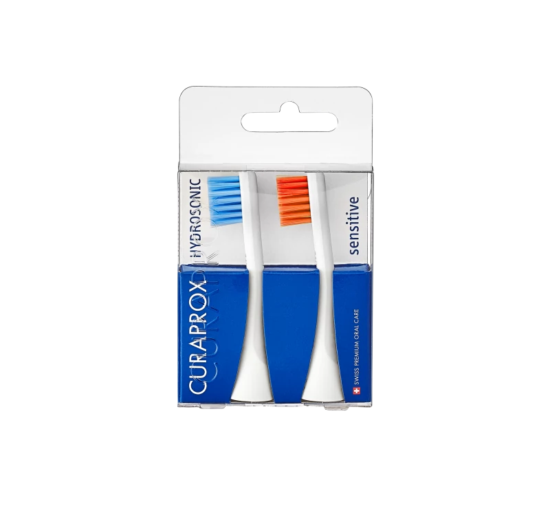 CURAPROX Hydrosonic Sensitive Pótkefe Fej Kék és Narancs (2x)