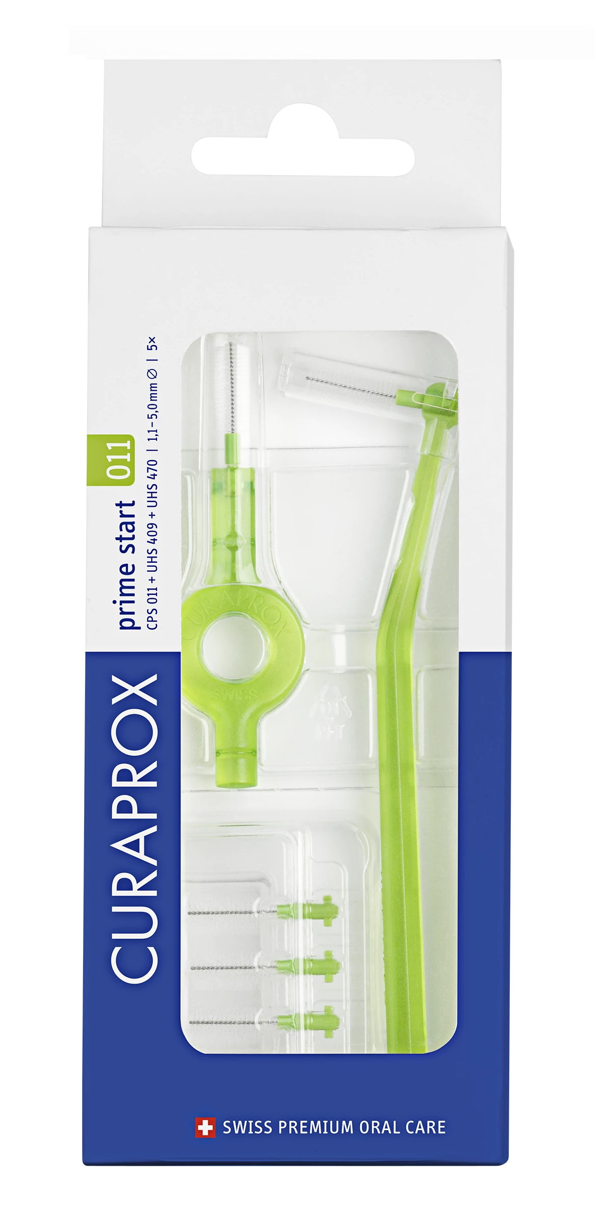 CURAPROX CPS 011 Prime Start Fogköztisztító Kefe (5 db) Kétféle Tartónyéllel