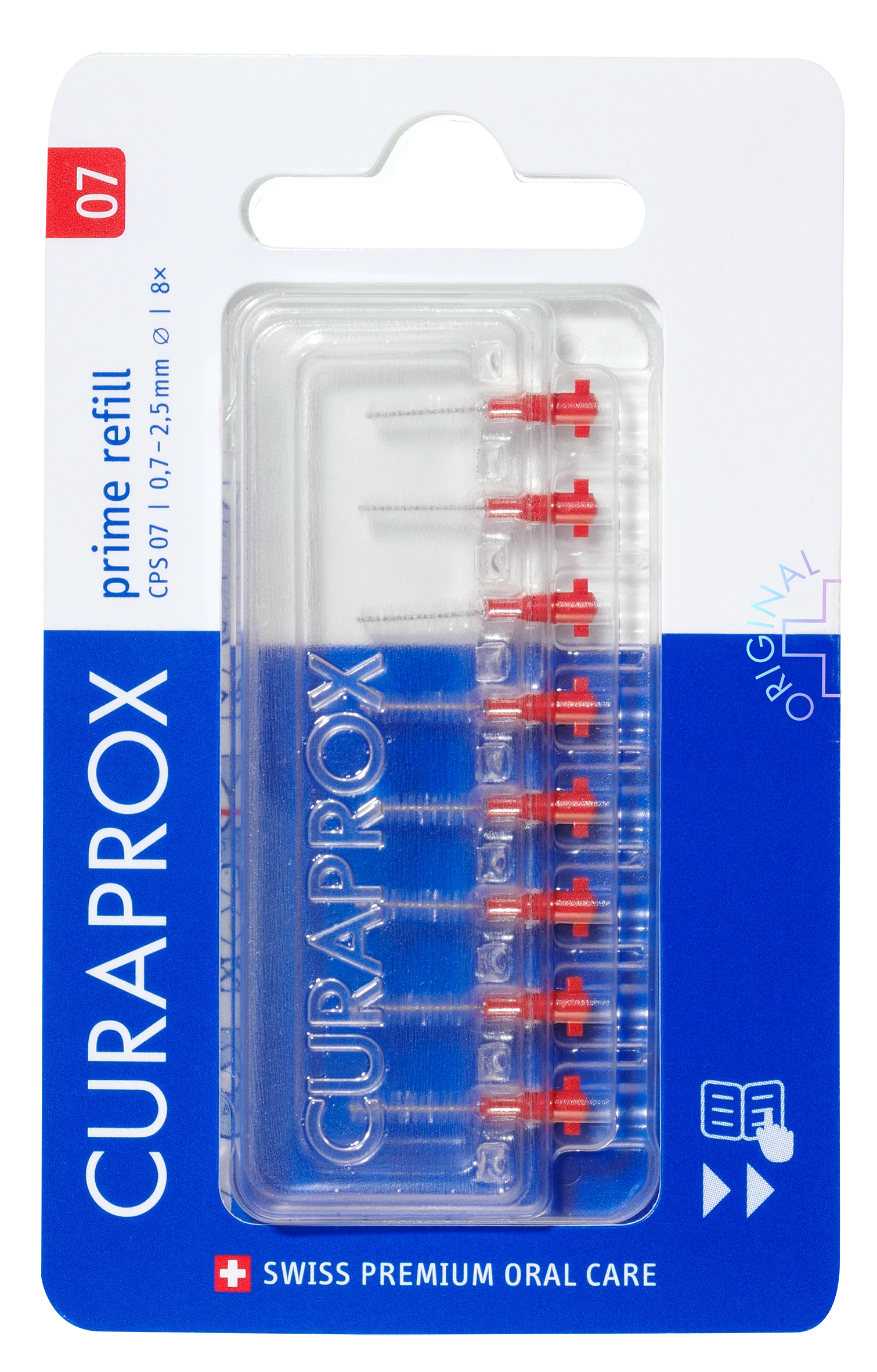 CURAPROX CPS 07 Prime Utántöltő Fogköztisztító Kefe (8 db)