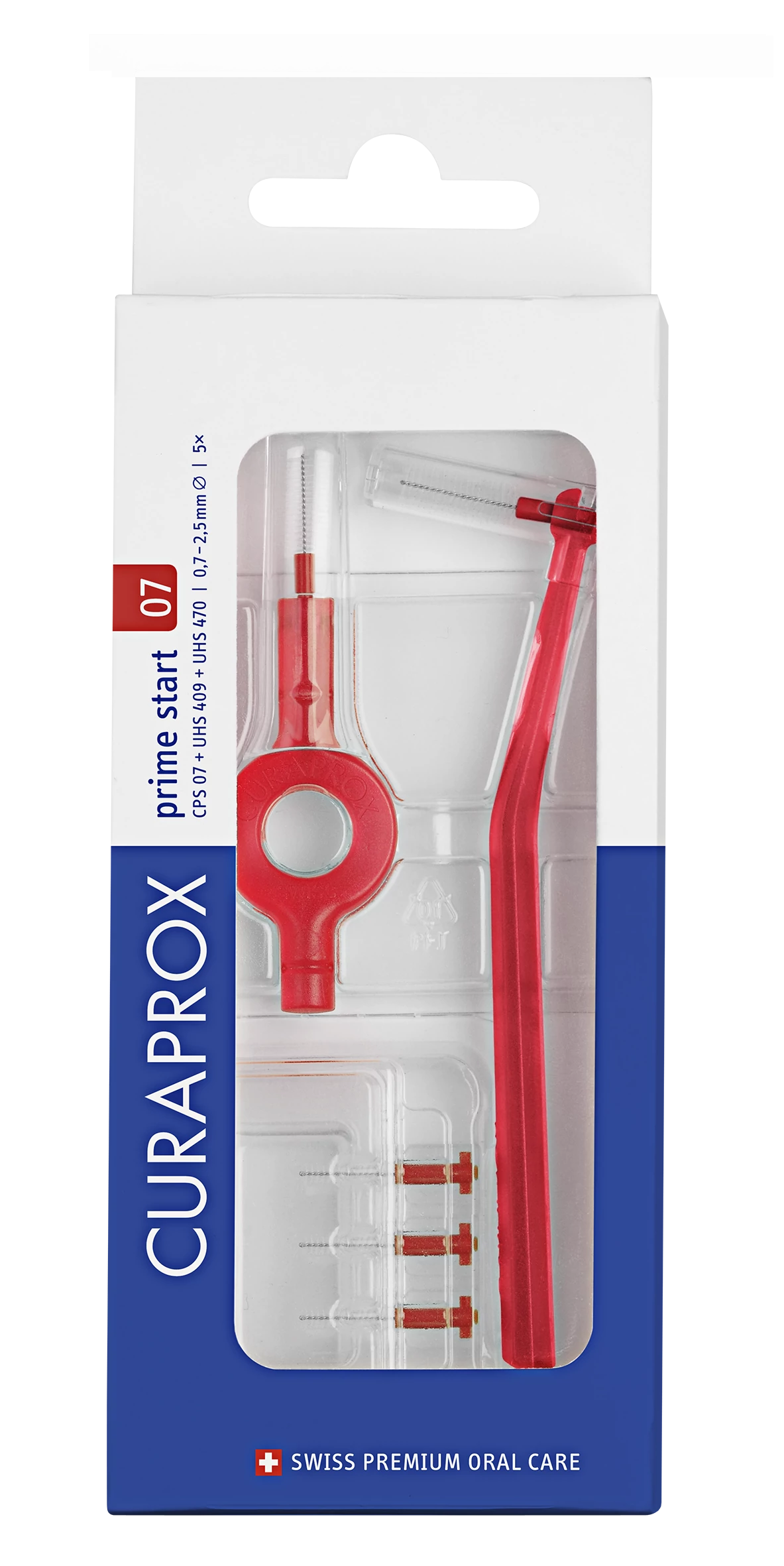 CURAPROX CPS 07 Prime Start Fogköztisztító Kefe (5 db) Kétféle Tartónyéllel