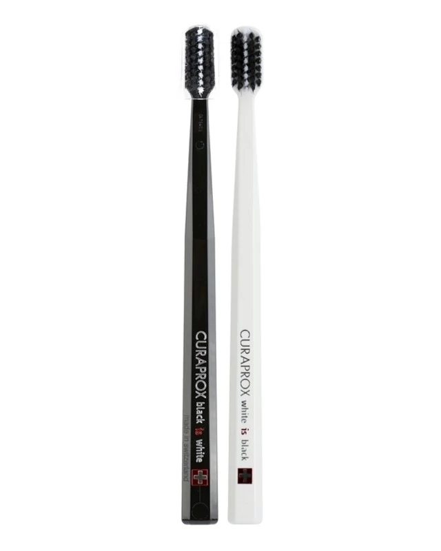 CURAPROX White is Black Fogkefe Duopack