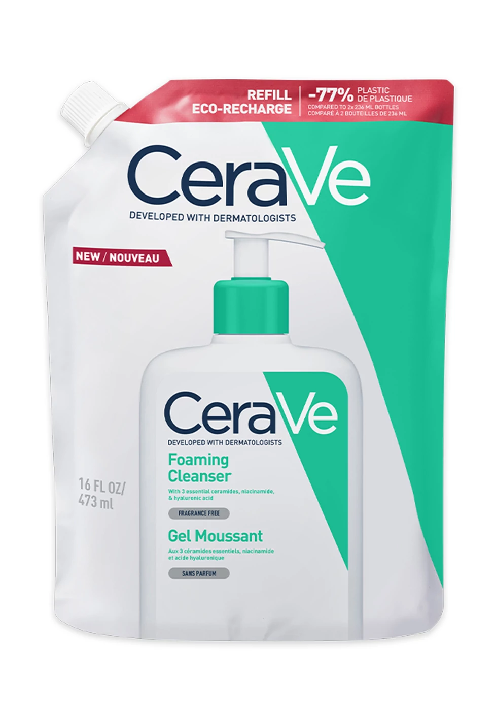 CERAVE Habzó Tisztító Gél (473ml) UTÁNTÖLTŐ