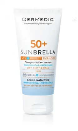 DERMEDIC Sunbrella Fényvédő Arckrém Száraz és Normál Bőrre SPF50+ (50ml)