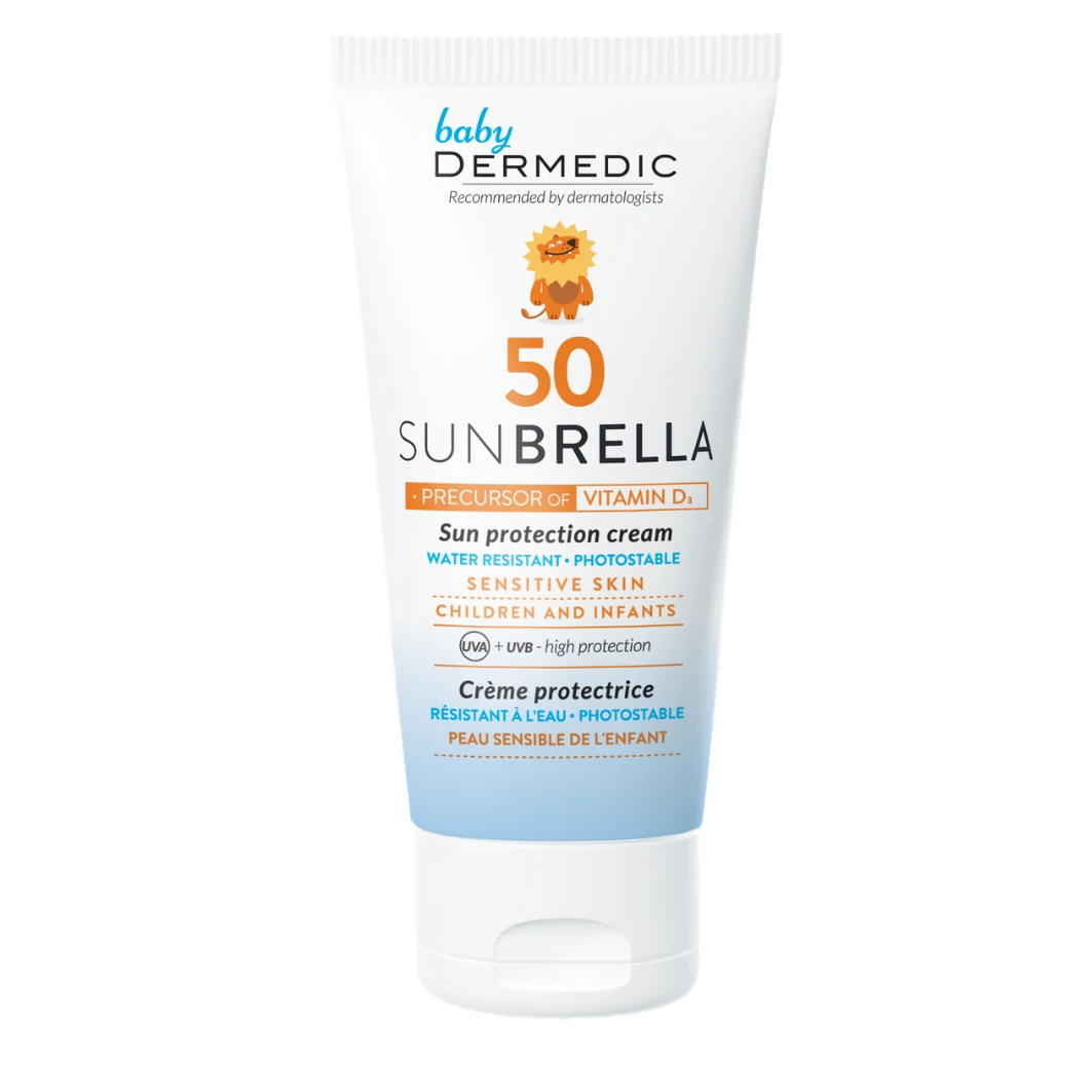 DERMEDIC Sunbrella Baby Napvédő Arckrém Gyermekeknek és Babáknak SPF50+ (100g)