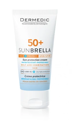 DERMEDIC Sunbrella Fényvédő Arckrém Zsíros és Kombinált Bőrre SPF50+ (50ml)