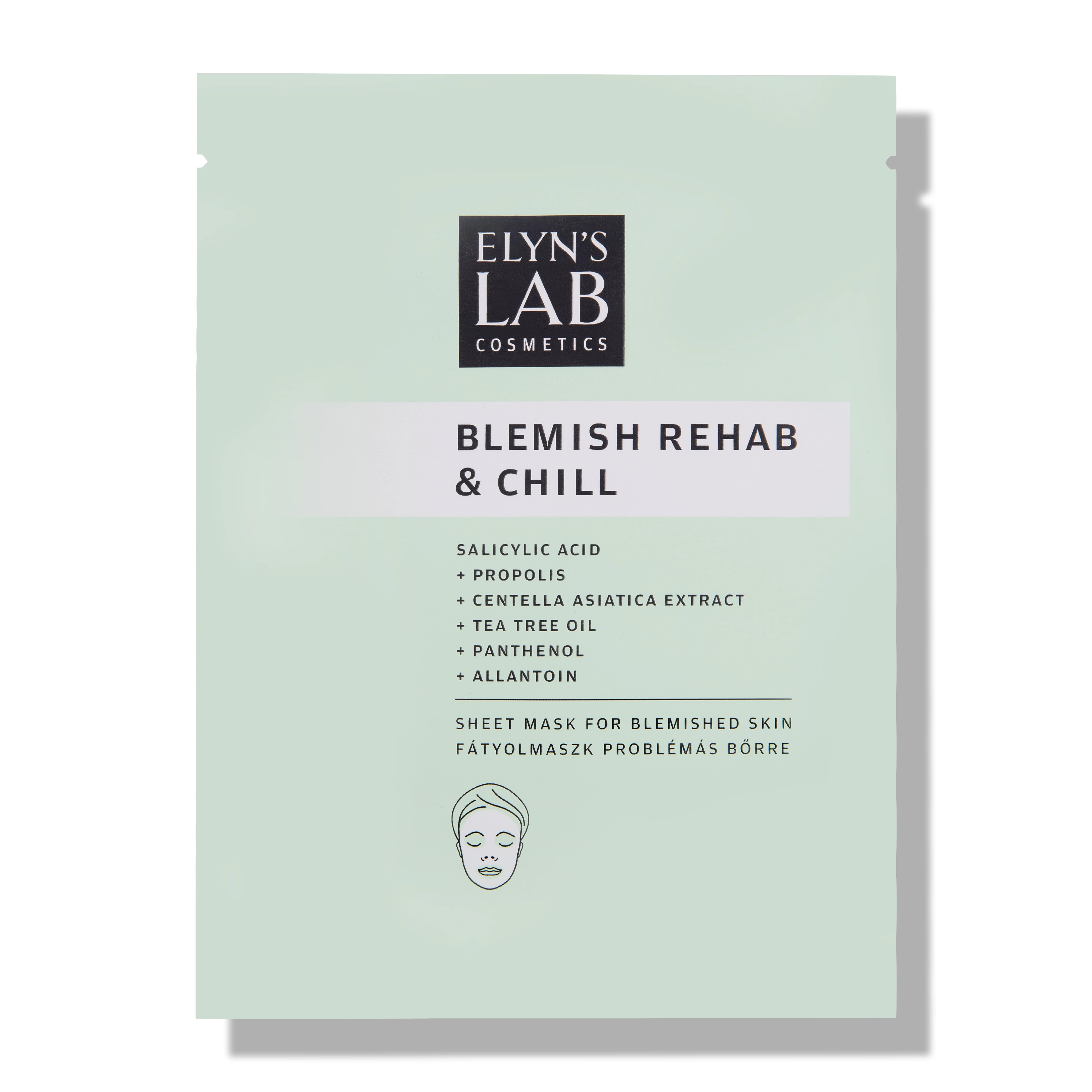 ELYN'S LAB Blemish Rehab and Chill Fátyolmaszk Problémás Bőrre