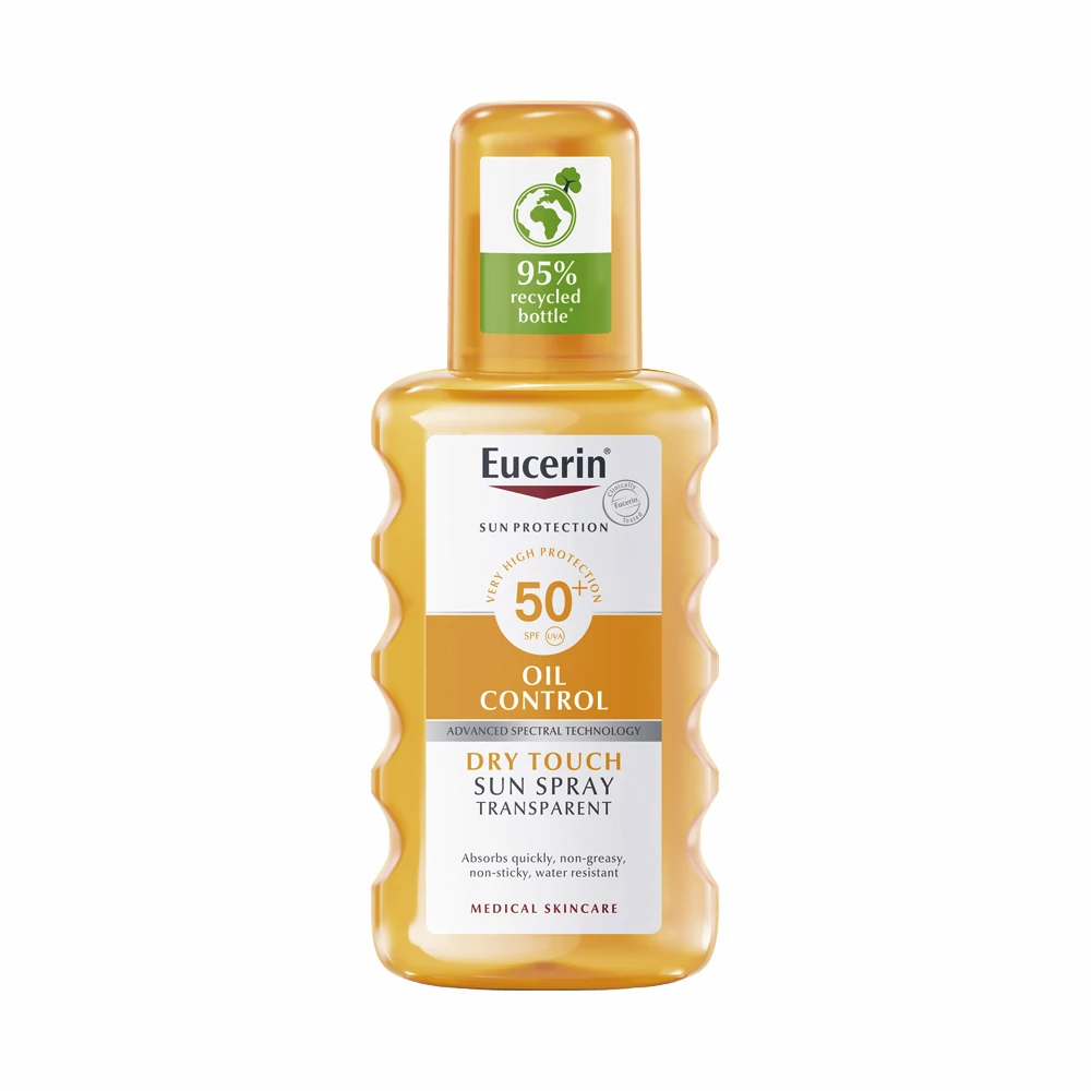 EUCERIN Sun Oil Control Dry Touch Színtelen Napozó Spray SPF50+ (200ml)