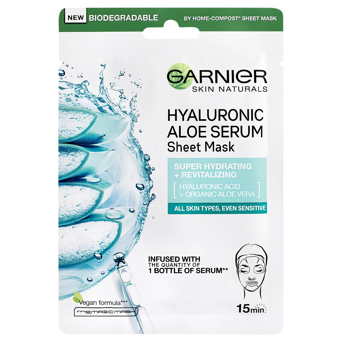 GARNIER Skin Naturals Textilmaszk Hyaluronic Aloe