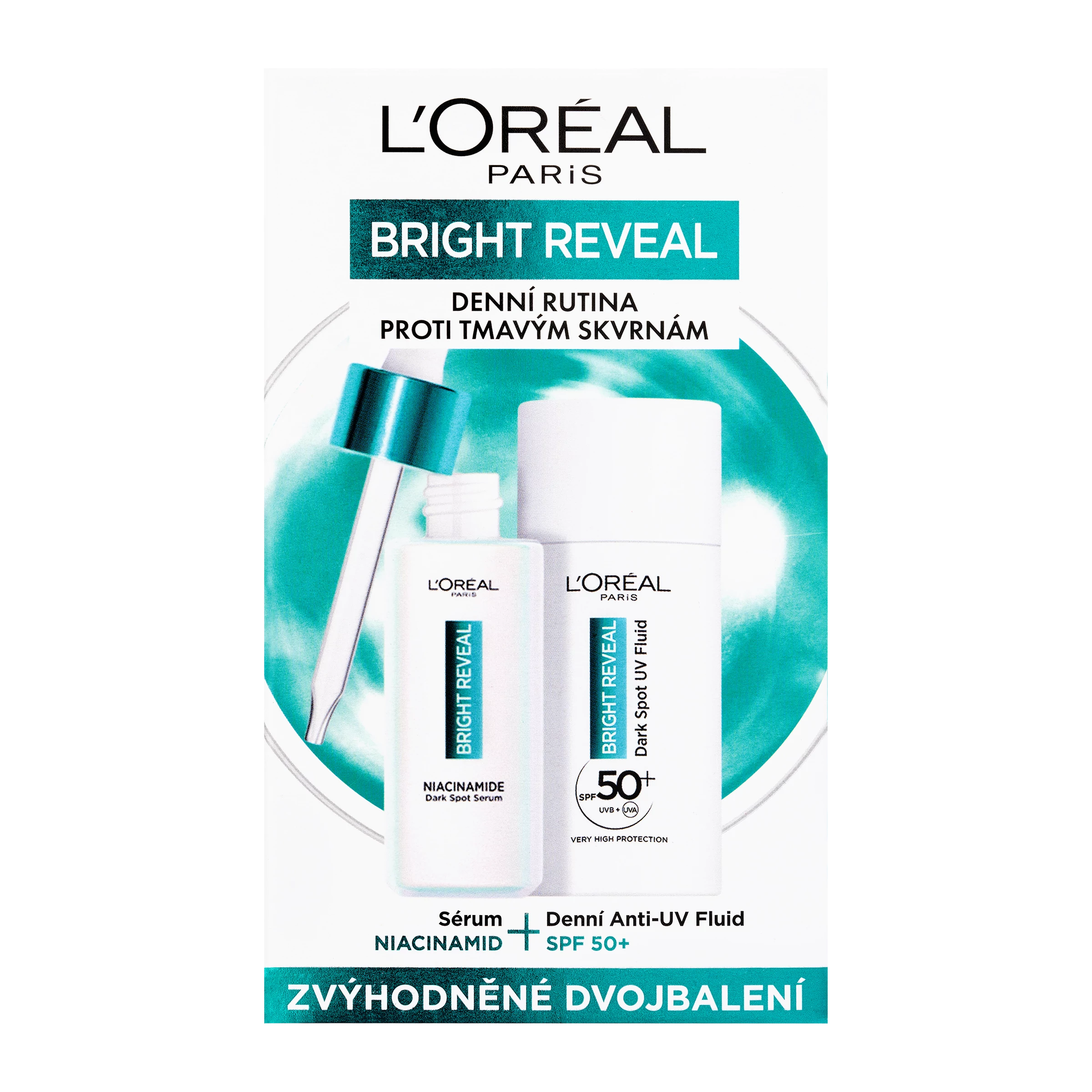 L'ORÉAL PARIS Bright Reveal Szérum & UV Fluid Csomag (30+50ml)