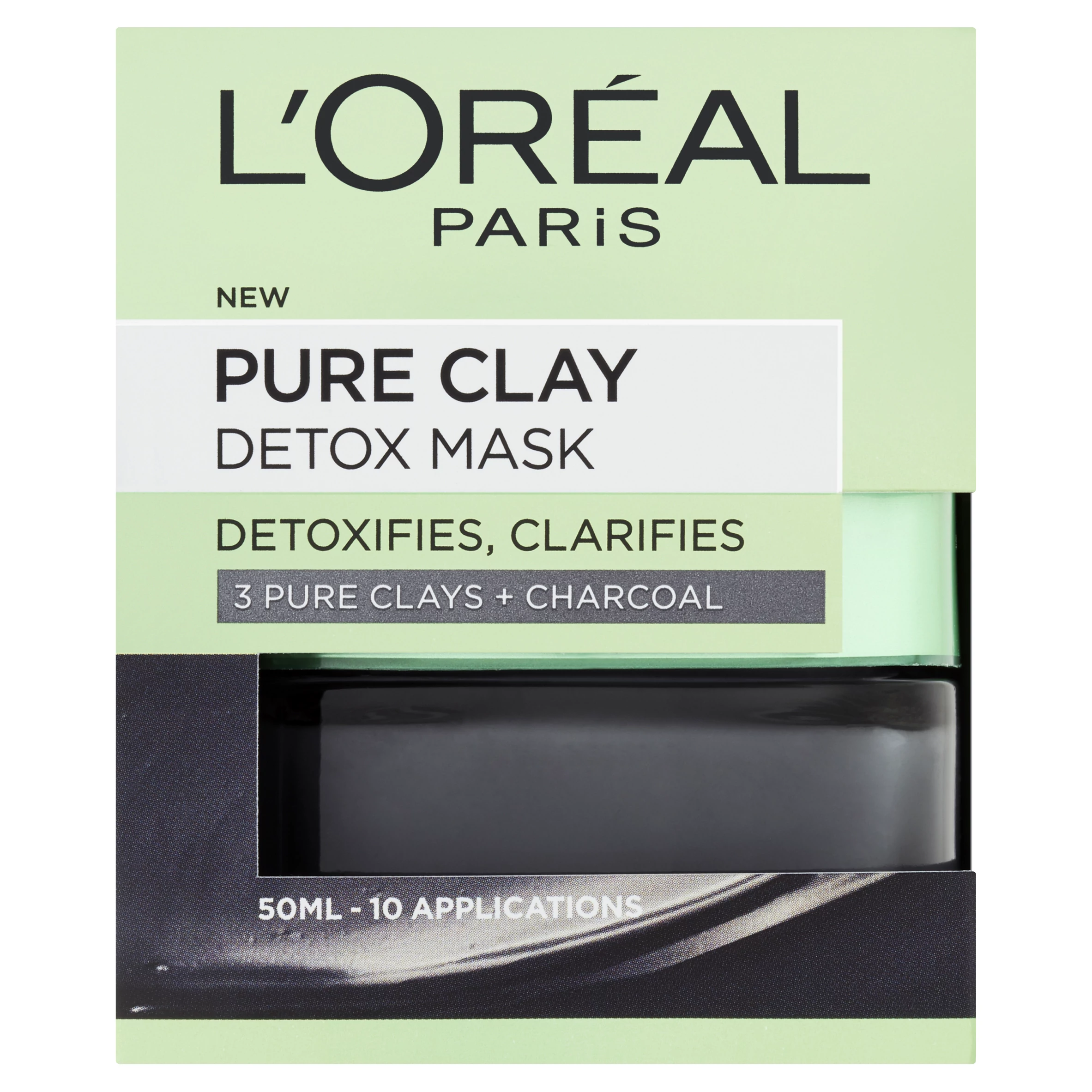 L'ORÉAL PARIS Pure Clay Méregtelenítő Fekete Maszk (50ml)