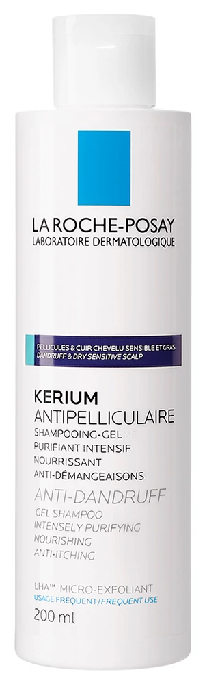 LA ROCHE-POSAY Kerium Gél-Sampon Zsíros, Korpás Fejbőrre (200ml)