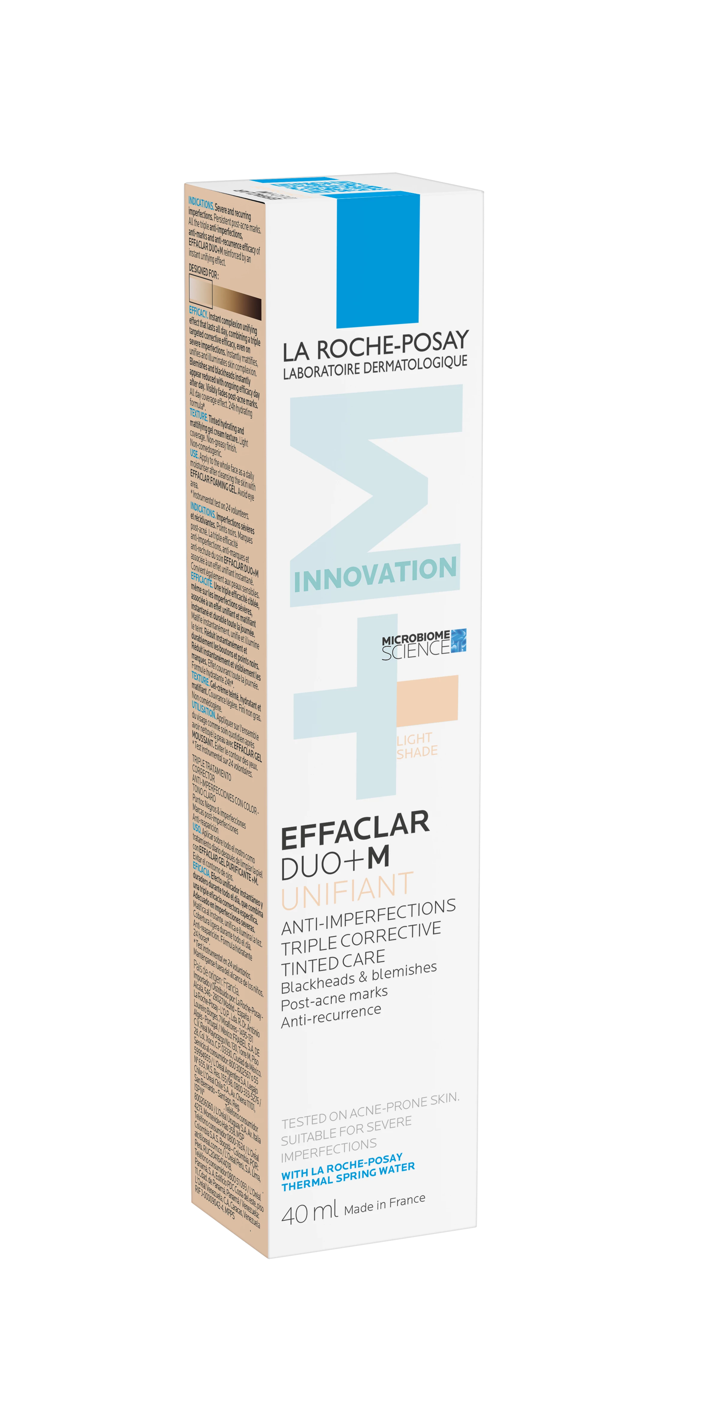LA ROCHE-POSAY Effaclar Duo+ M Színezett Krém Light (40ml)