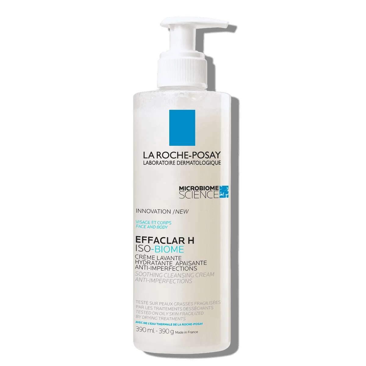 LA ROCHE-POSAY Effaclar H Iso-Biome Bőrnyugtató Arctisztító Gél (390ml)