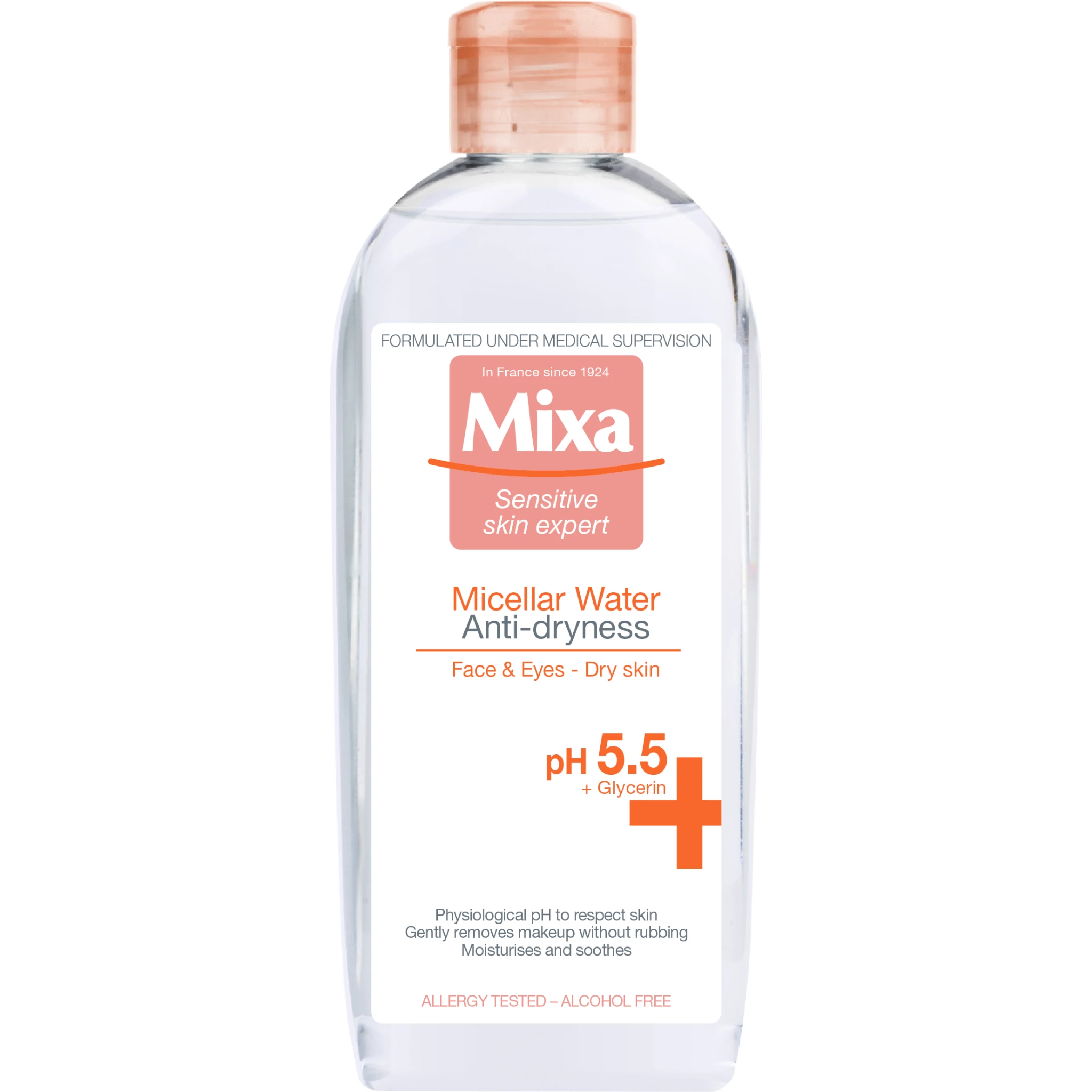 MIXA Anti-Dryness Micellás Víz a Bőr Kiszáradása Ellen Száraz Bőrre (400ml)