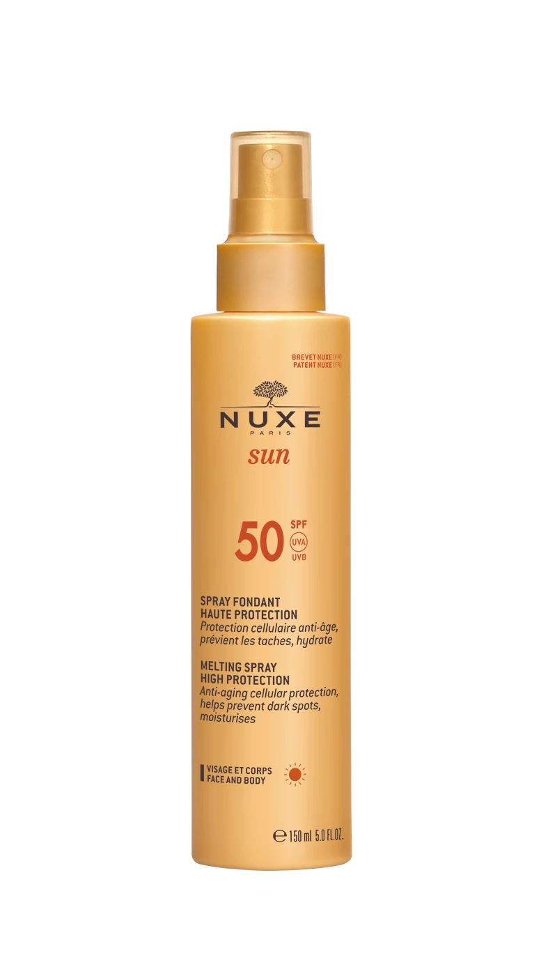 NUXE Sun tej spray arcra és testre SPF50+ - 150 ml