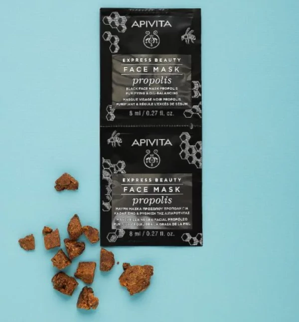 APIVITA Express Beauty Mélytisztító Arcmaszk Propolisszal (2x8ml) - KIFUTÓ TERMÉK