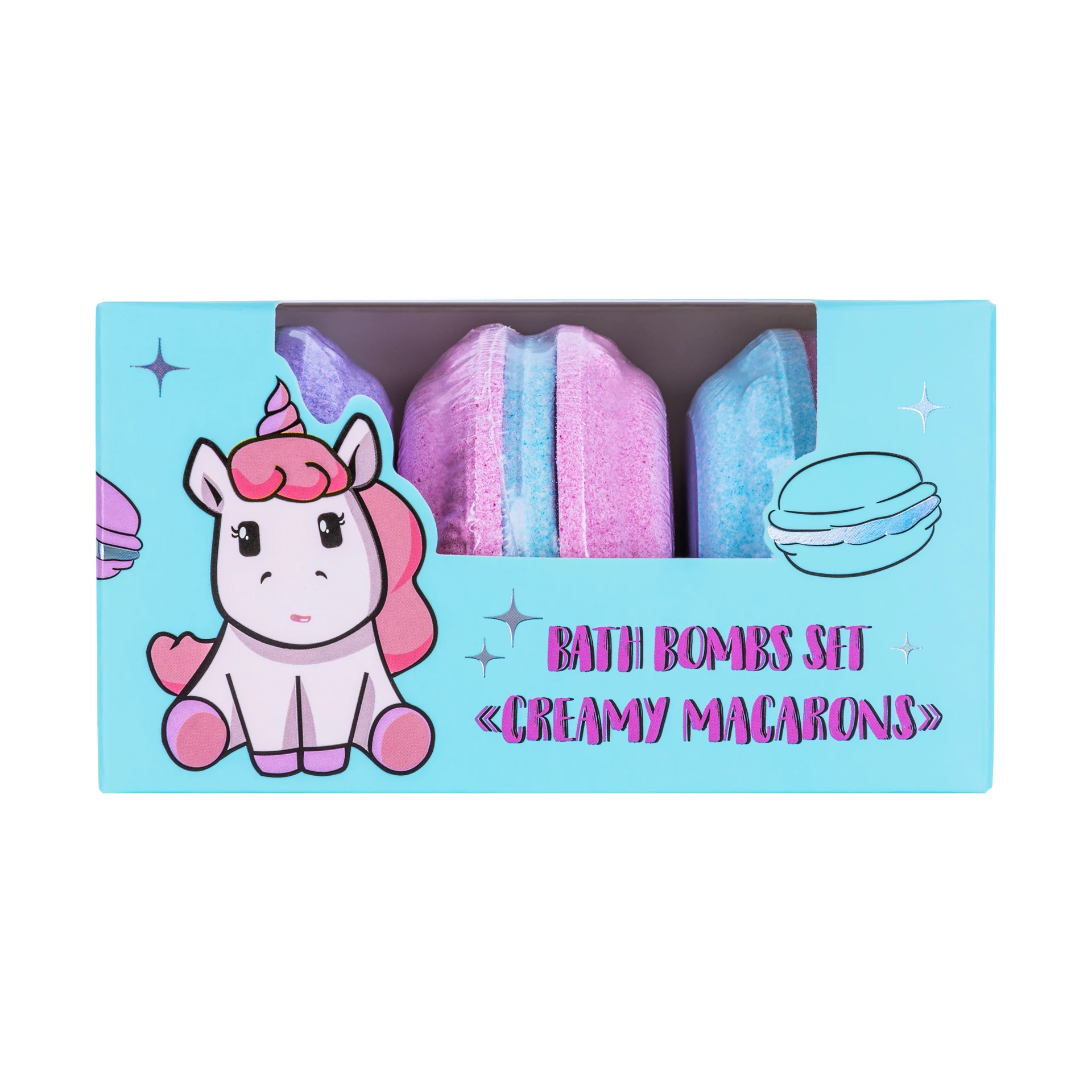 UNICORNS APPROVE Fürdőbomba Szett Krémes Macaronok (3db)