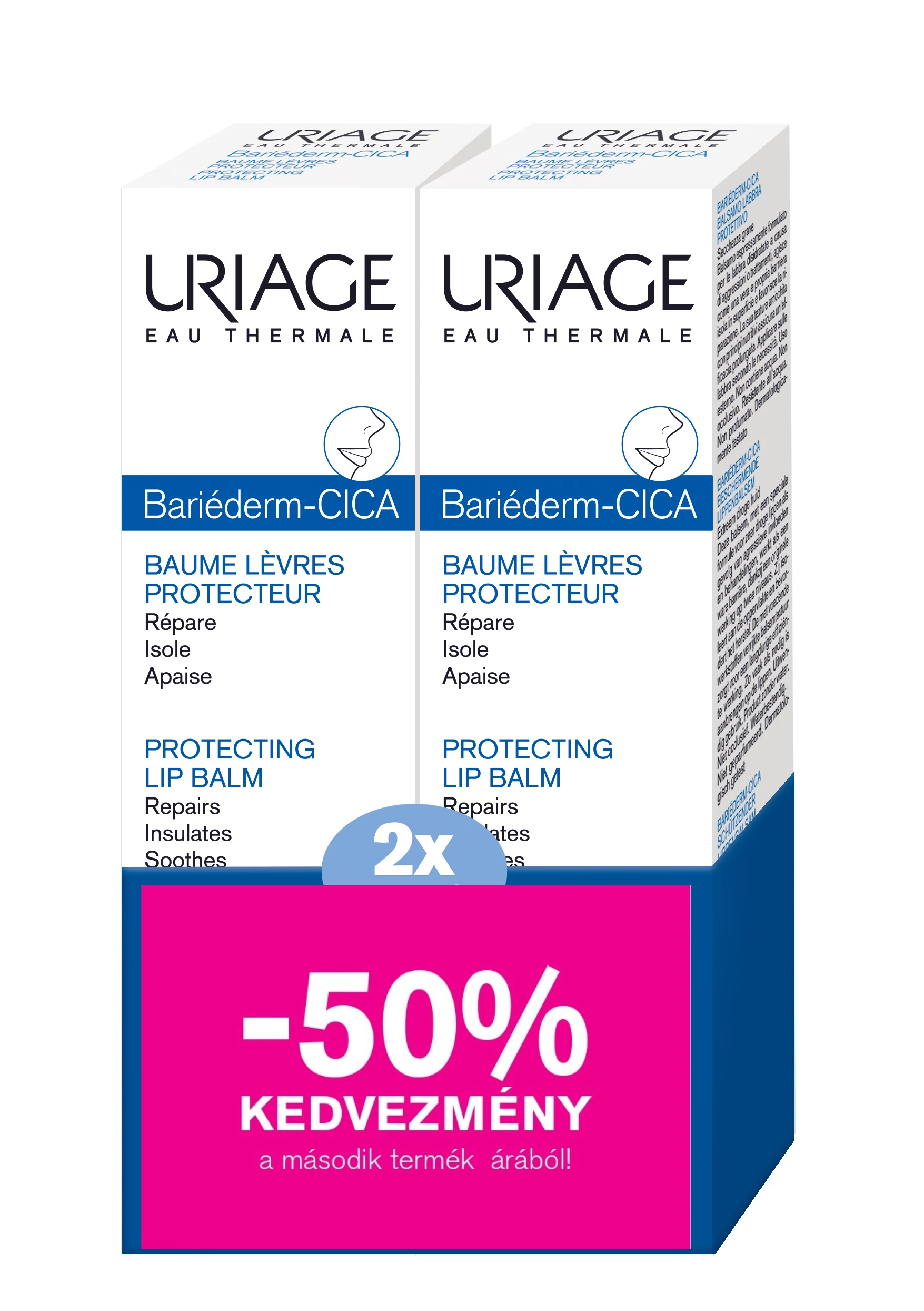 URIAGE Bariéderm Cica Ajakápoló Balzsam (2x15ml) DUOPACK