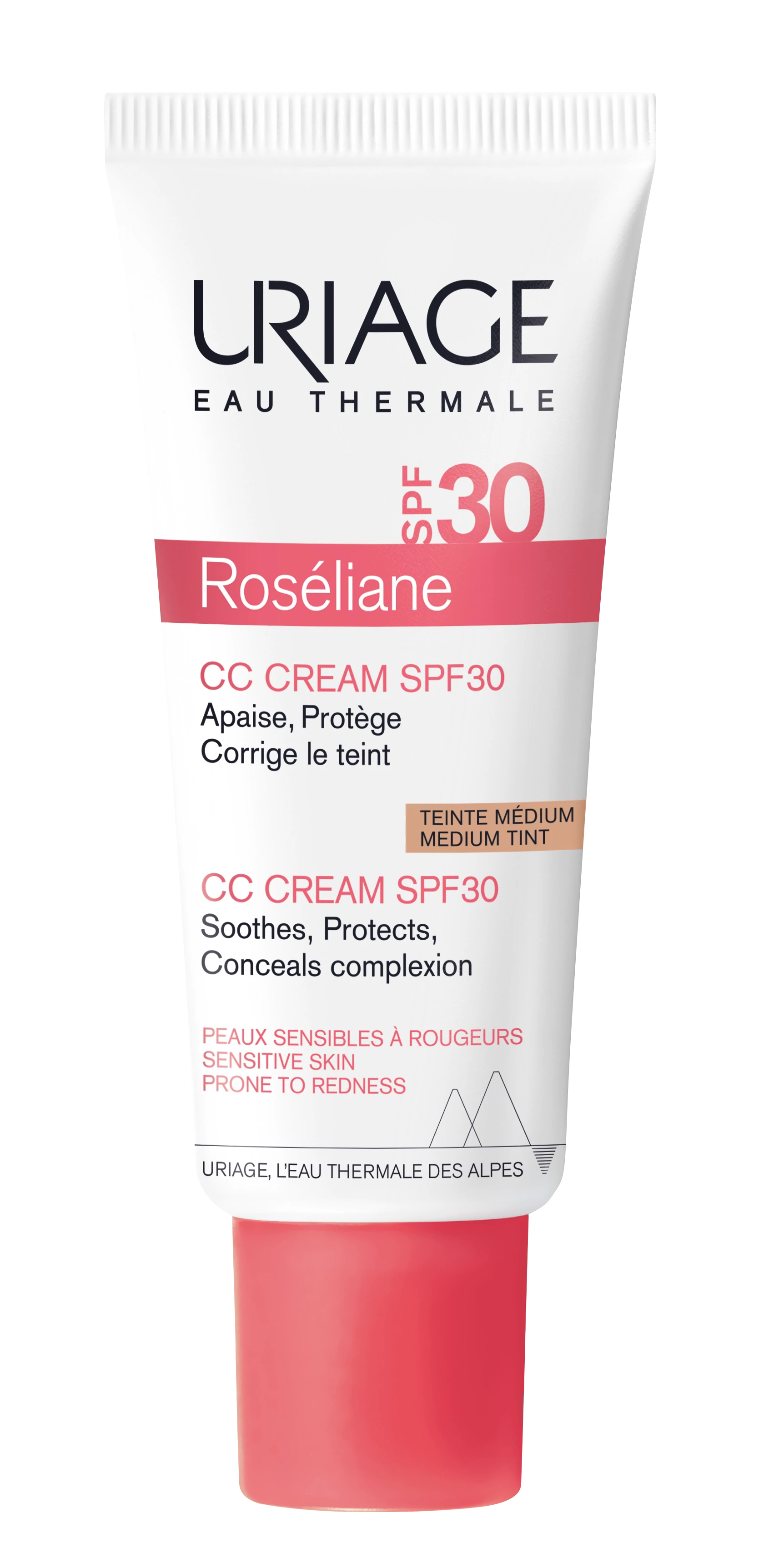 URIAGE Roséliane CC Face Cream for Sensitive Skin Prone to Redness SPF30 Medium (40ml)