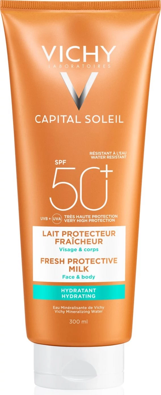 VICHY Capital Soleil Hidratáló Naptej Arcra és Testre SPF50+ (300ml)